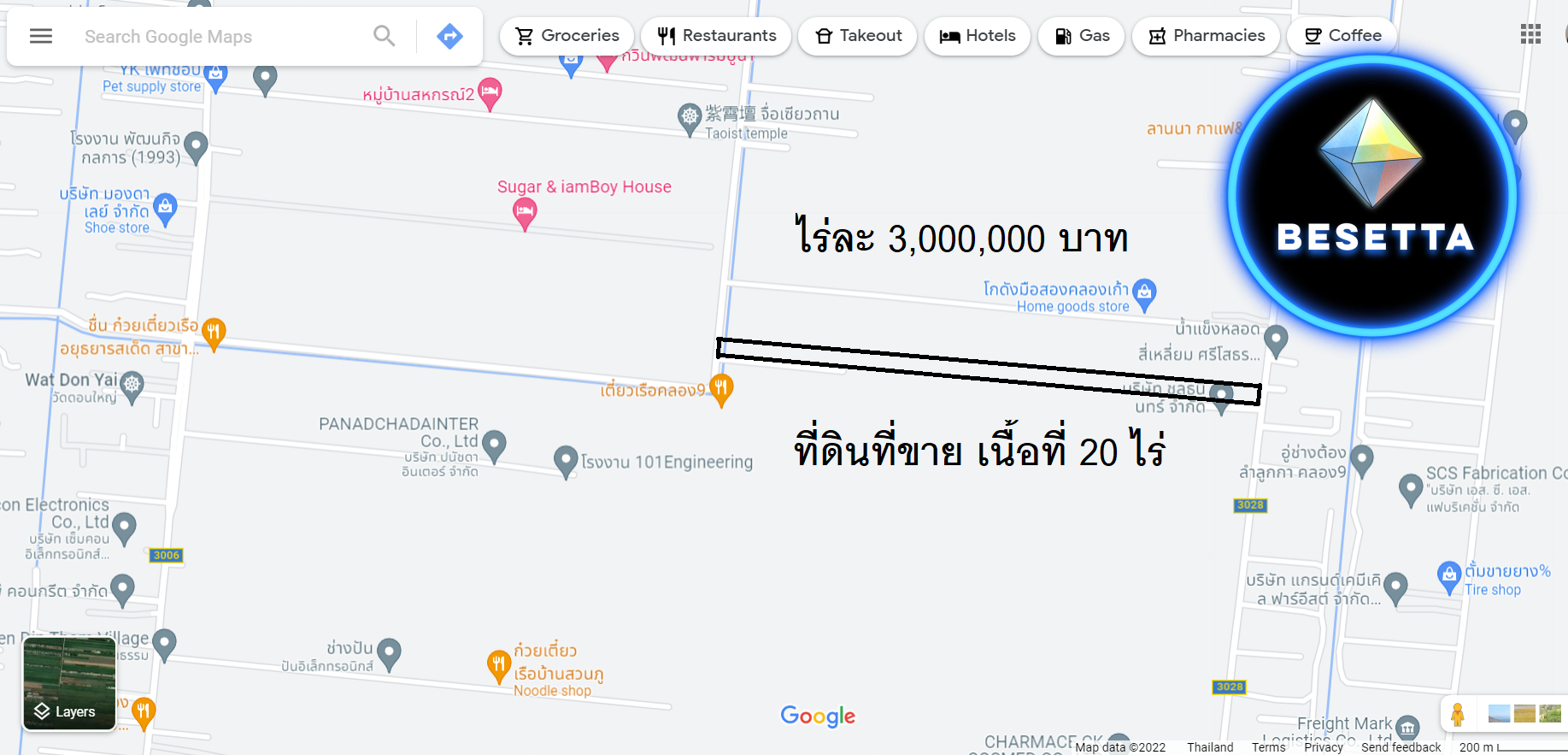 ขายที่ดินเปล่าติดถนนคลอง 9 ลำลูกกา จังหวัดปทุมธานี